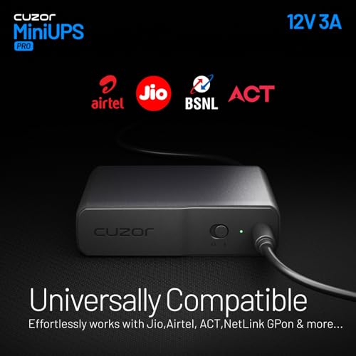 (Refurbished) Cuzor Mini UPS PRO | Backup Upto 8 Hours | 3x2900 mAh Battery | Supports Jio, Airtel & All Other 12V Routers Upto 3Amps | Ups for 12V... - Image 3