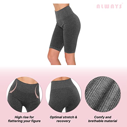 Image of ALWAYS Faux Leather Shorts - High Waist Active Stretch Yoga Short Pants for Women