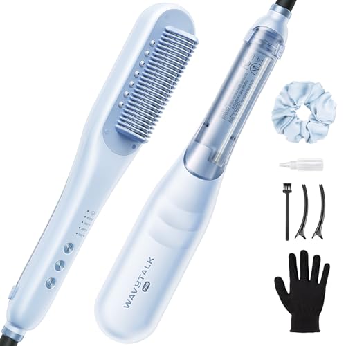 US-wavytalk-TF Wavytalk Pro Steam Hair Straightener Brush Steamline Pro Straightener Brush