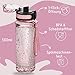 BJORKI® Trinkflasche Kinder auslaufsicher 500ml inkl. BONUS Namenssticker - Ideal für Schule, Kindergarten & Sport - Kohlensäure geeignet - Robuste Wasserflasche für aktive Kids (Pastell Rosa)