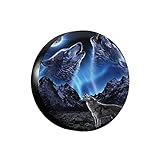 Fundas de repuesto para neumáticos de Galaxy Blue Wolf. Características: alta elasticidad, impermeable, a prueba de polvo, duraderas; fácil de instalar y quitar, no requiere herramientas. Fácil de limpiar, limpia con un paño de cocina. Mejora considerablemente la apariencia del vehículo y mantiene el neumático de repuesto limpio.