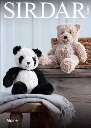 Sirdar Knitting Pattern 2495 Panda and Teddy Bear