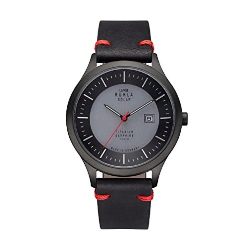 Preisvergleich Produktbild UMR RUHLA Herren-Armbanduhr 95952, Solar, Titan, mit Lederarmband, 10 bar