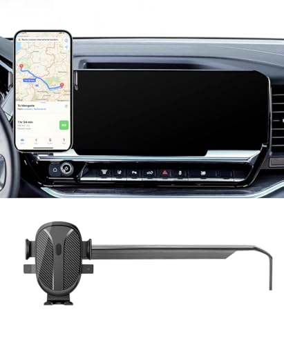 KEPHTH Car Phone Holder for Chevy Silverado/GMC Sierra 1500/2500/3500 Accessories 2022 2023 2024 2025 Custom Dash Mount Cell Phone Holder for Most Smartphones One-Hand Operation(with 13.4inch Screen)