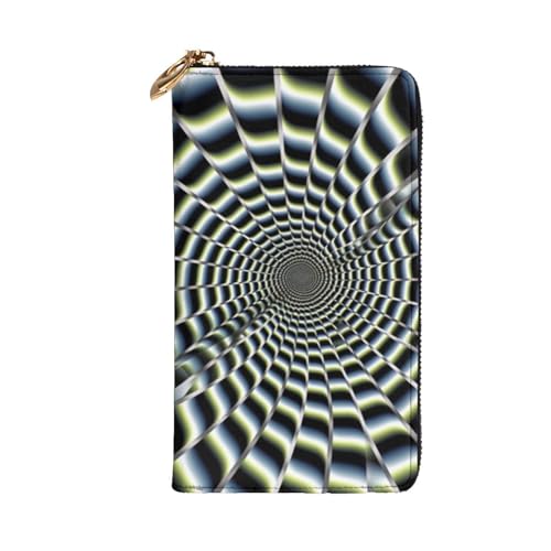Spiral Optical Illusion Gif Wallet For Women Men Clutch Rfid Blocking Leather Wallets Large Capacity Purse Credit Card Holder Money Case With Zipper Phone Holder Long Travel Purse2