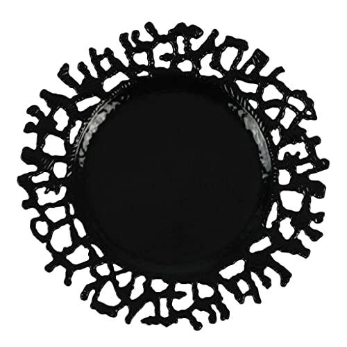 Platos decorativos acrílicos negros CVL 10 piezas miniatura 1