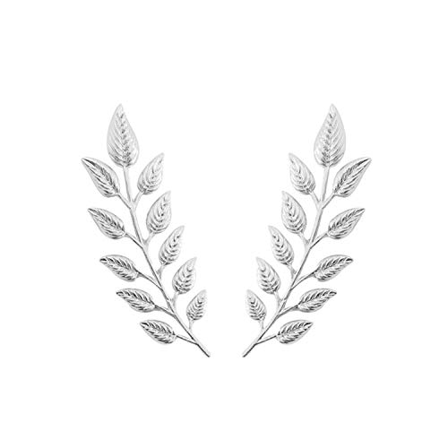Long tiantian Gold 1 Pair Wheat Leaf Brooch Pins Elegant Wheat Leaves Brooches for Collar Lapel Embellishment Plant Brooch Jewelry Crafts Birthday Gifts Gentlemen Suit Brooches Unisex