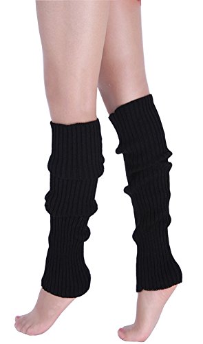 Image of Women Juniors Knitted Leg Warmers 16 inch Neon Colors Dance Halloween Accessory | 80s Party,Yoga Sports Fitness,Warm and Cozy,One Size Fits Most