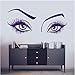 Produktbild Wandaufkleber Augen Mode Augenbrauen Silhouette Schönheitssalon Vinyl Interieur Art Deco Wandaufkleber 96x42cm
