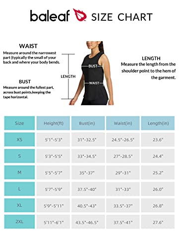 Baleaf Women's Workout Tank Tops Sleeveless Athletic Tennis Exercise Running Shirts With Side Slit Black S #TOP6