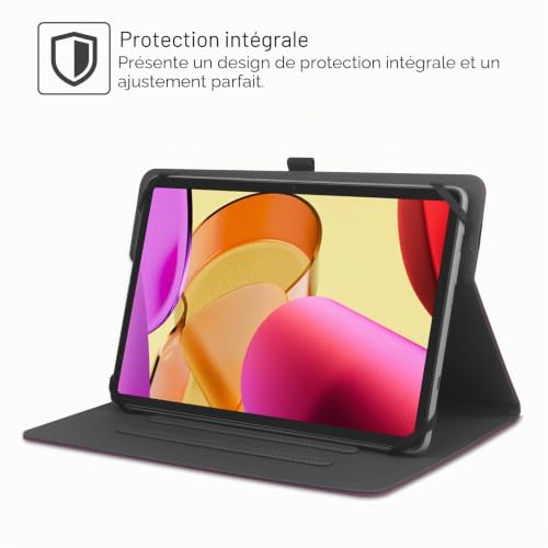 Housse de protection pour tablette tactile 9-11 pouces multi-angle en cuir PU