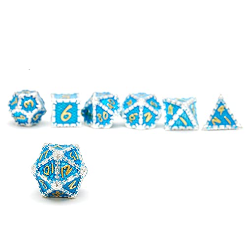 Ouyide Metal Dice, Dnd Dice Set, Dragon Skin Scale Iron Chain, Suitable For Role-Playing Dungeons And Dragons Dice Set Game #TOP2
