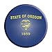 SMART BLONDE Oregon State Flag Metal Circular Sign C-136