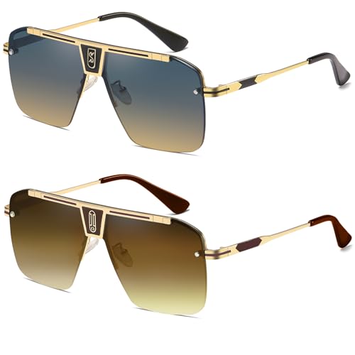 Sheen Kelly Gafas De Sol Retro De Gran Tamaño Para Hombres Y Mujeres Gafas De Sol Cuadradas Sin Montura Gafas De Sol Con Parte Superior Plana Vintage Sheen Kelly Gafas De Sol Retro De Gran Tamaño Para Hombres Y Mujeres Gafas De Sol Cuadradas Sin Montura Gafas De Sol Con Parte Superior Plana Vintage