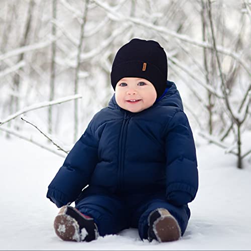 Satinior 4 Pieces Winter Baby Beanies Toddler Beanies Infant Hats Slouchy Knitted Beanies For Boys Girls 0-36 Months #TOP4