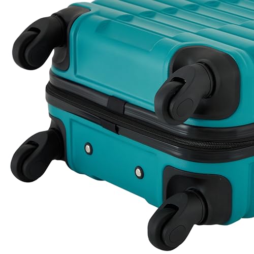Image of Travelers Club 22-Inch Gilroy Rolling Hardside Carry-On Luggage, Teal Blue