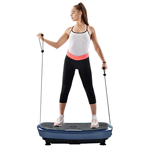 Profi Vibrationsplatte 3D Wipp Vibration Technologie + Bluetooth Musik, rüttelplatte Fitness trainingsgeräte für das ausdauertraining, 2