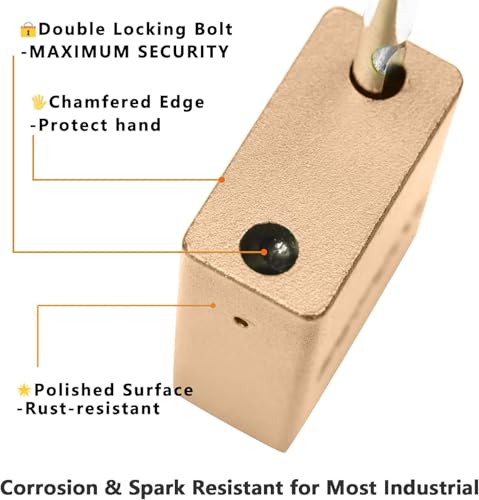 Image of SEPOX 4-Pack HeavyDuty Gold Padlocks - 1-1 /2 inch Alum, Long Shackle, 8 Keys | 4-Pack Gold Aluminum Padlocks, Anti-Rust, Long Shackle. 8 Keys. For Gate, Fence, Storage, Locker & Lockout.