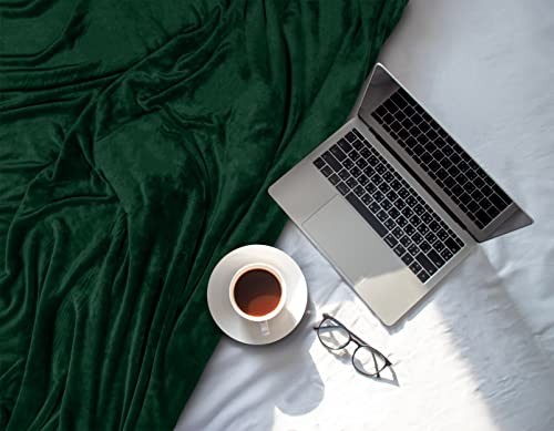 Utopia Bedding Fleece Blankets Bundle Pack Of Purple And Forest Green Twin Size Bed Blankets #TOP4