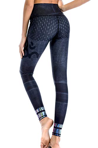 Chisportate Women High Waist Yoga Legging Power Flex Tummy Control Workout Stretch Sport