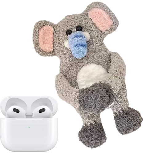 Cubierta de Caso de Auricular Lindo, Caja de Auriculares de Dibujos Animados | Purso de Monedas de Animal Hecha a Mano,Encantador Bolso de de Animal Hecha a Mano de Papel de Papel de de Crochet