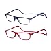 2-Paquet Lunettes de Lecture Presbyte Magnetiques pour Homme et Femme +2.5 (60-64 ans) Aimantées Lunettes pour Lire Pliables Régables Monture + Lens Transparentes avec Chiffon nettoyant