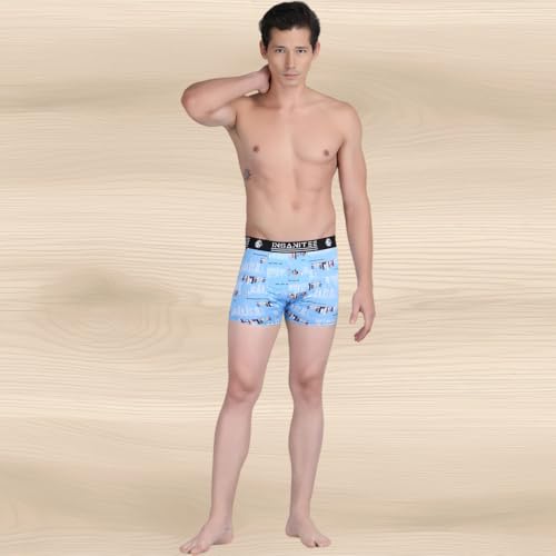 Image of Men's Nylon Stretch Printed Trunk | Ultra-Soft, Breathable Innerwear for Men | Stylish & Supportive Fit