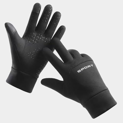 Sports Running Gloves for Men Women, Antislip Outdoor Activity Gloves, Hiking Cycling Gloves in Cold Winter (Medium)