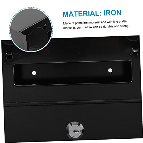 Yardwe Box Mailbox Wall Mounted Mailboxes Iron Mail Manager Iron Letter Box Mailbox With Lock Metal Post Box Office Complaint Box Suggestion Box With Lock Money Bank Post Box Wall Mounted #TOP1