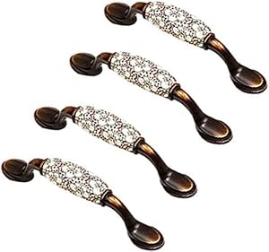 Bazac Vintage Ceramiczne Gałki do Drzwi 4 sztuki