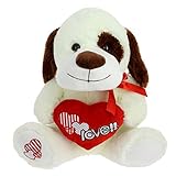Bimar Peluche Perro Parche con Corazon 42 cm, Multicolor