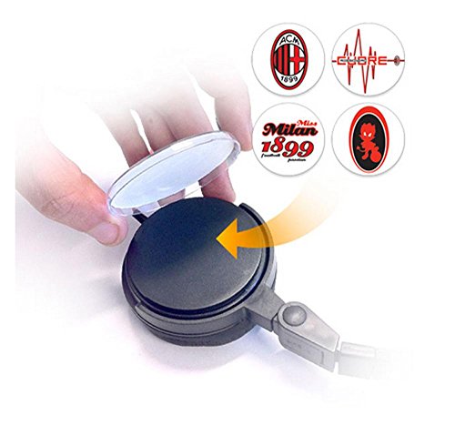 TECHMADE Cuffie Stereo con Microfono e Skin Intercambiabili AC Milan 1899, Nero - Image 5