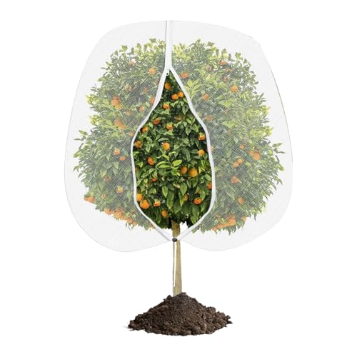 Red protectora de insectos - Cubierta de protección de la planta, cremallera de red a prueba de aves - UV resistente a la intemperie de la cubierta de malla de la fruta con cremallera | Proteja sus pl