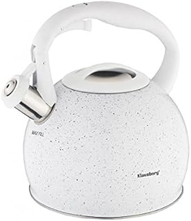 Whistling Kettle Stainless Steel Shell 4 Colours Kettle 3.0L Kettle Whistling Kettle'll, Black, 3.0L