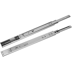 Guías Para Cajones Bricomart 1 par de guías corredoras a bola para cajón L: 350/400/450/500/550 mm/extracción total/cierre suave/carga máxima - 35kg / 80 000 ciclos / PK09 (L: 400 mm)