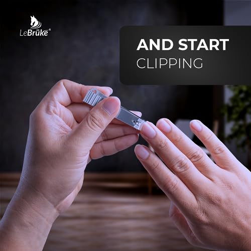 Foto von Lebrüke® Nagelknipser 2er Set - In 2 Größen für glatten Schnitt - Premium Nagelschneider und Nagelschere Fußnägel und Fingernägel