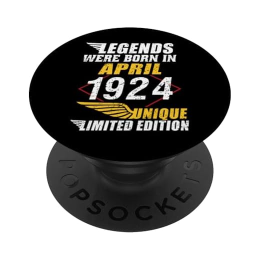Cumpleaños Abril 1924 Edición Limitada Regalo April PopSockets PopGrip Intercambiable