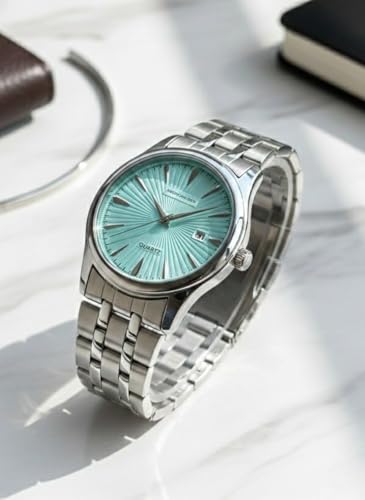 Image of Affordable Men's Wrist Watch Under 499 | Men Watch | Classic Round Dial | Quartz Movement | Stainless Steel Belt | Lightweight & Durable Design | Analog Display | Adjustable Lock |Trendy Party & Office Wear