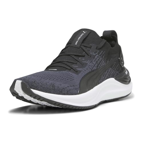 PUMA Womens Electrify Nitro 3 Knit Running Sneakers Shoes - Black, Grey - Size 8 M2