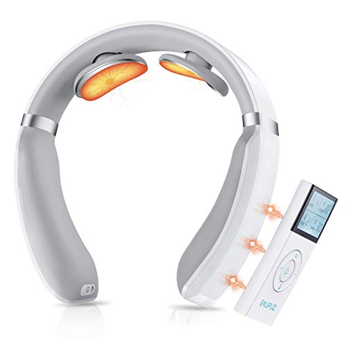 Neck Massager for Pain Relief, Intelligent Neck Massage with Heat, 6 Massage Modes 16 Levels Cordless Deep Tissue Trigger Point Cervical Massager with Remote