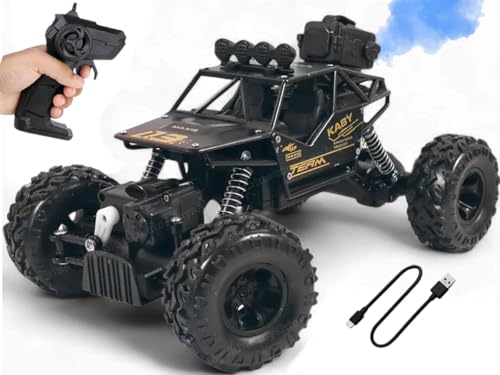 Image of Remote Control Monster Truck, 4x4 4wd Off-Road Rock Crawler, RC Car with Controller, Remote Control Monster Truck, Battery.Rechargeable Colour Silver Black Golden