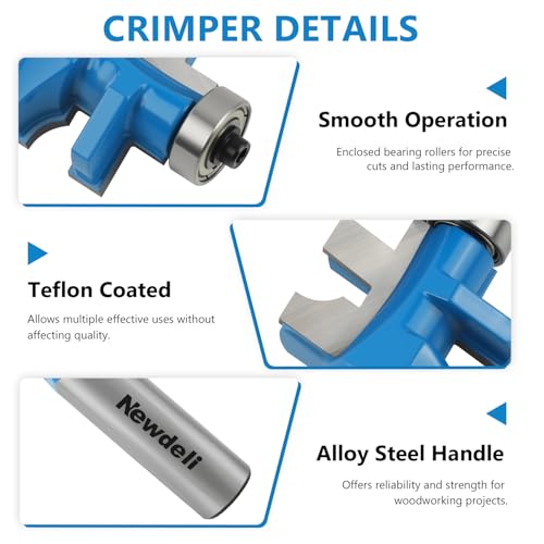 Image of Ogee Rail and Stile Router Bit Set, Newdeli 1 /2 Shank Tungsten Cabinet Edged Door Router Bit, Raised Panel Milling Cutter Tools, for Doors, Frames, Cabinets and More