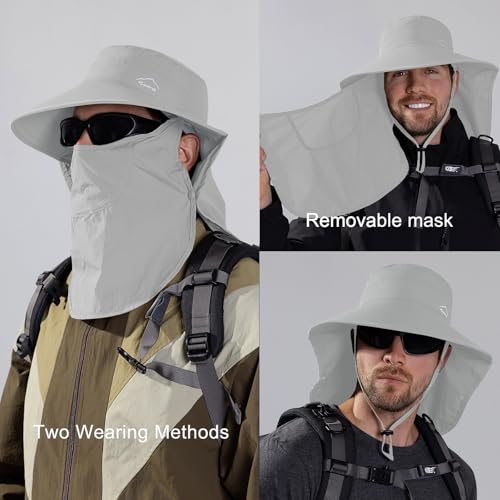 Image of Sun Hat for Men Women with Neck Flap,UPF 50+ UV Protection Fishing Hat