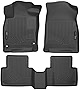 Husky Liners Weatherbeater Series | Front & 2nd Seat Floor Liners - Black | 98461 | Fits 2016-2021 Honda Civic Coupe/Sedan, 2016-2018 Honda Civic Hatchback 3 Pcs