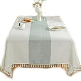 Design : le tissage fin de cette nappe est résistant à la décoloration et aux éclaboussures, ce qui en fait un point focal élégant sur la table à manger.