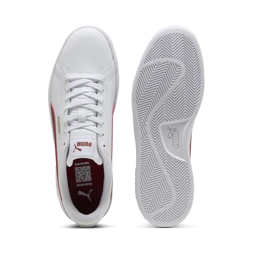 Puma Smash 3.0 L baskets mixtes en cuir blanc et noir pour adulte