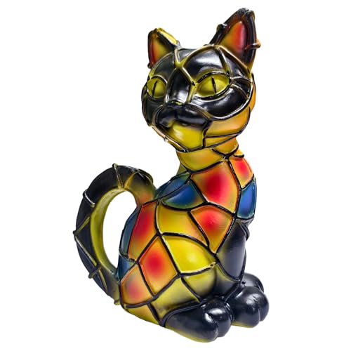 Cat Lamp – Stained Glass Cat Night Light, Cat Lamp Stained Glass Desk Decor for Home or Bedroom or Gifts