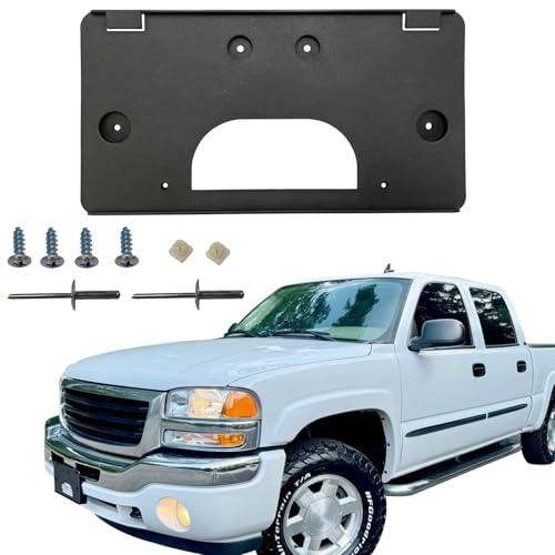 Soporte de matrícula delantera GM1068135 para parachoques GMC Sierra 1500
