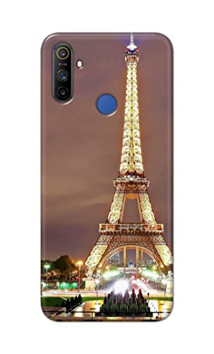 Image of PRINTFIDAA Lovers Famous Place Eiffel Tower in Paris Printed Designer Hard Case for Realme Narzo 10A / 20A Back Cover -(e) RPM1009