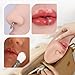 Vnmcry Silicone Nose Mouth Model Soft Flexible Piercing Practice Body Parts Silicone Lips Realistic Face Piercing Model Display (Beige, L-Thick Lip)